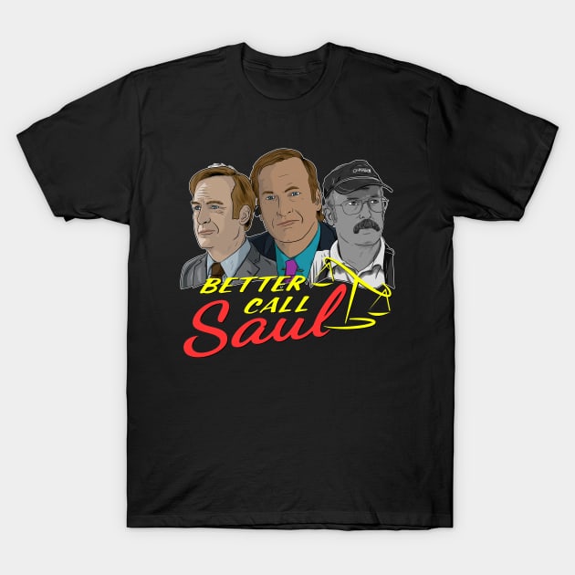 The Many Faces of Saul Goodman T-Shirt by Black Snow Comics